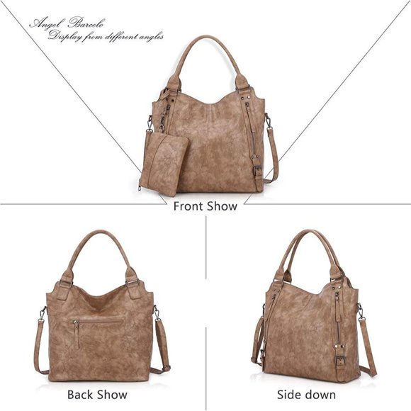 Angel Barcelo Purses and Handbags for Women Large Hobo Shoulder Bags Sof… - Picture 3 of 14